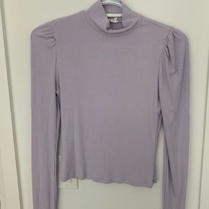 Purple garage mock neck